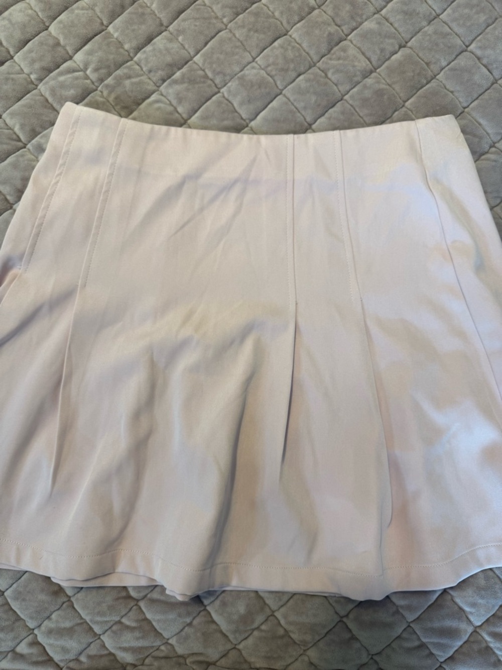 Cider Soft Cream Mini Skirt with Front Panels
